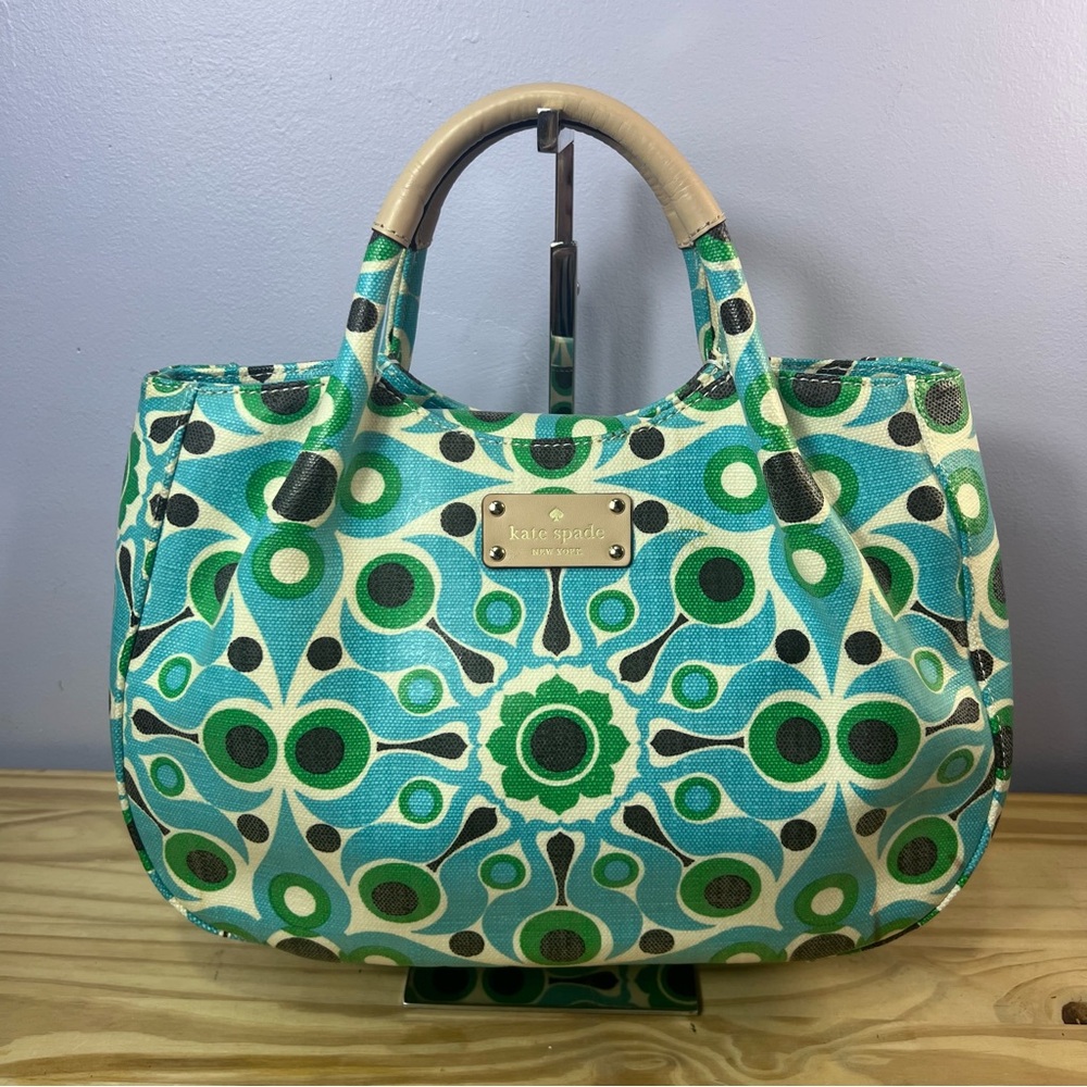 Kate Spade Fulton Street Treesh Satchel - Blue and Green